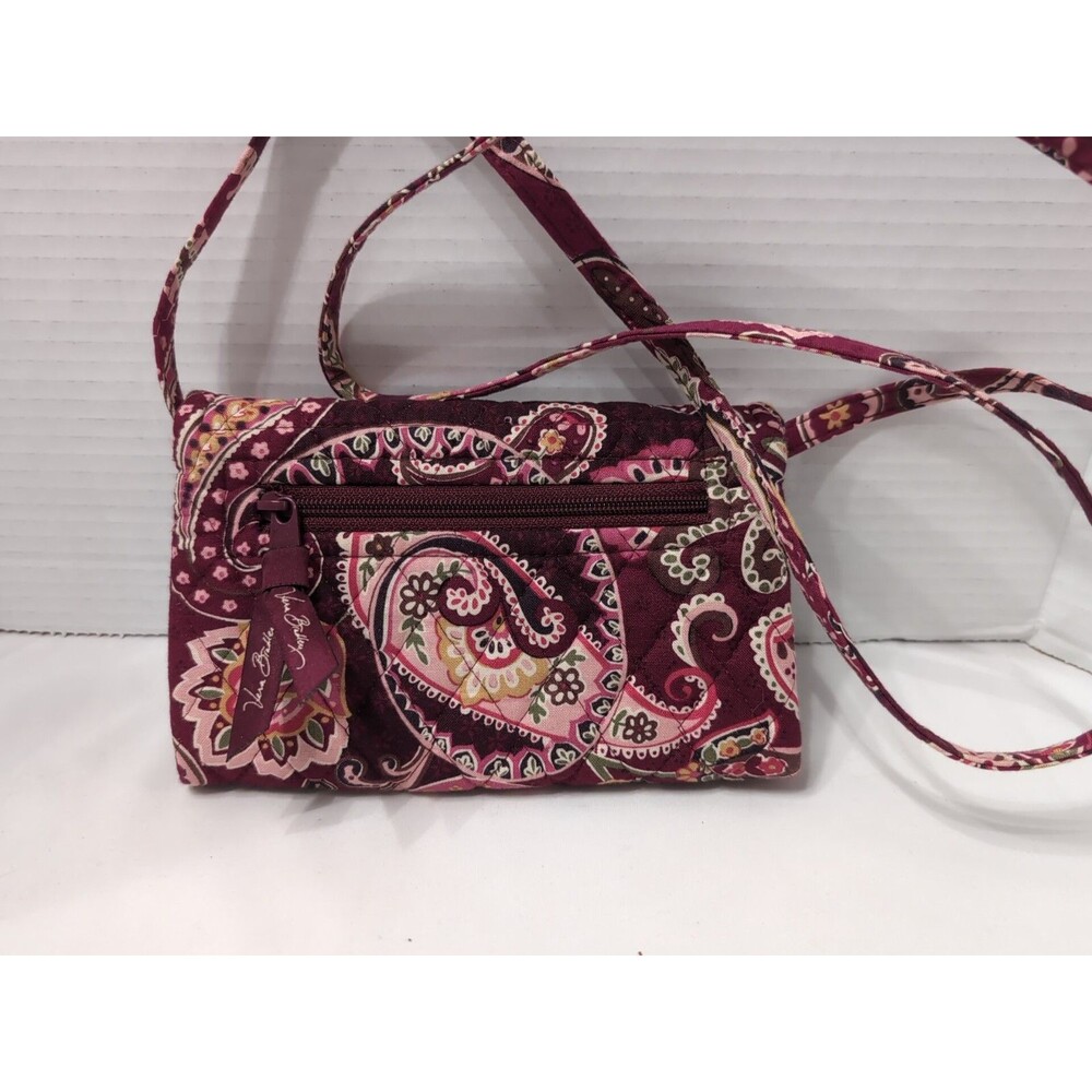 VERA BRADLEY vintage Crossbody WALLET CARD holder Retired Pattern multi-color